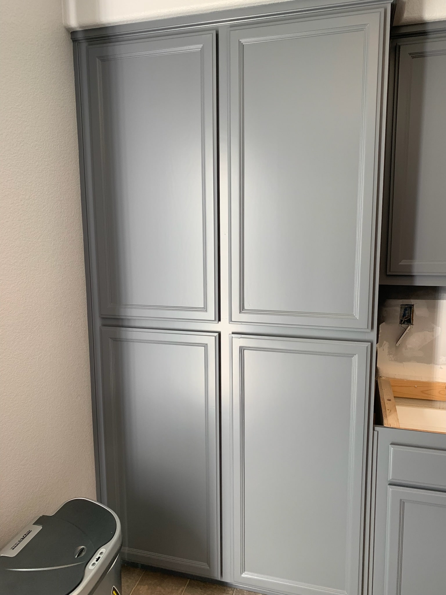 Refinished Gray Cabinets